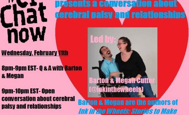 CPChatNow Cerebral Palsy and Relationships Focused Chat graphic