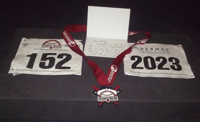 Mementos from road races I've completed.