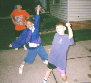 My younger brother Nick and I goofing off.