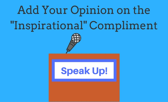 Speak Up: Add Your Opinion on the inspirational compliment.