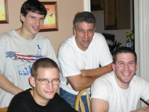 My brothers and I with our father on his birthday in 2006.