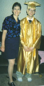 2005- Zachary with his mother following his high school graduation.