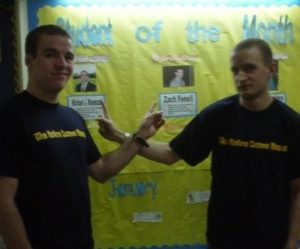 January 2009- With fellow Notre Dame College Student of the Month award winner Michael Mannaozzi, "The Italian Stallion."