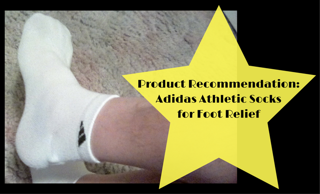 Zachary recommends Adidas athletic socks for foot relief from tired feet.